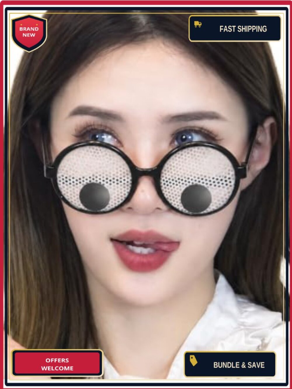 Googly Eye Glasses Moving Eyeball Costume Accessory Adult Party